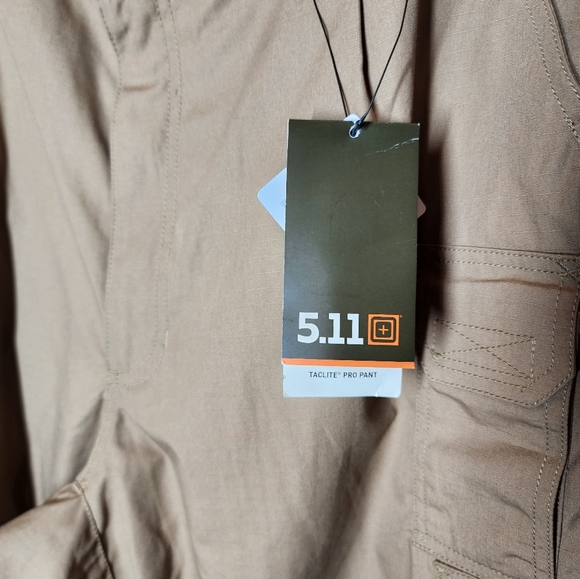 5.11 Taclite Pro Pants 36x30 Relaxed Fit Khaki Cargo Teflon - Picture 6 of 15